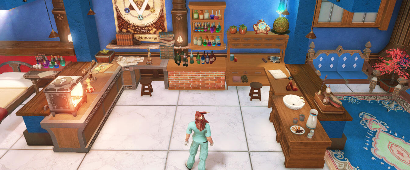 The Lab is located in the center, allowing healers a hub to oversee all patients and new incomers.